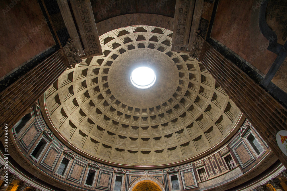 Ancient Pantheon in Rome, Italy, inside view
