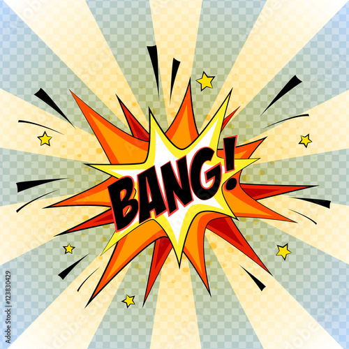 Bang. Comic Speech Bubble. Cartoon Vector Illustration