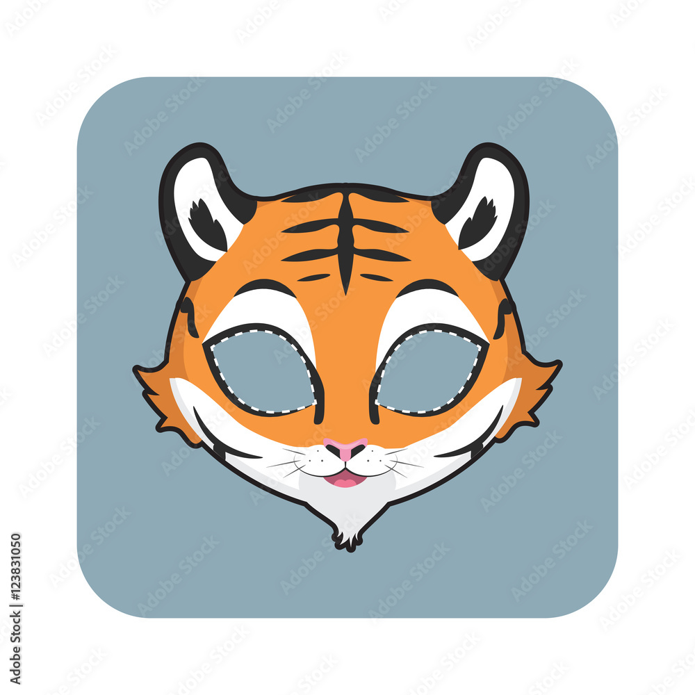 Tiger mask for Halloween and other festivities Tiger mask for Halloween and other festivities