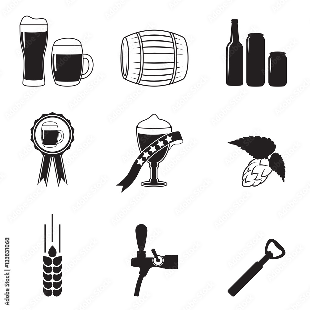 Fototapeta premium Beer icon set