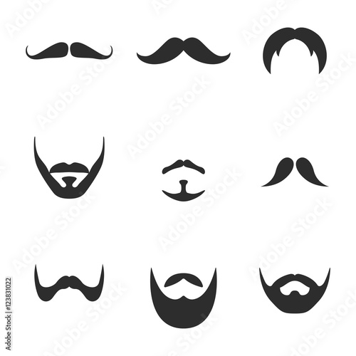 Wallpaper Mural Beard and mustache icons Torontodigital.ca