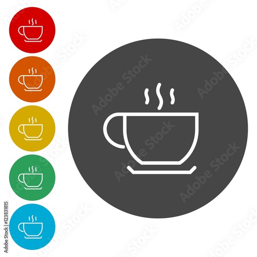 Vector coffee or tea cup icons 