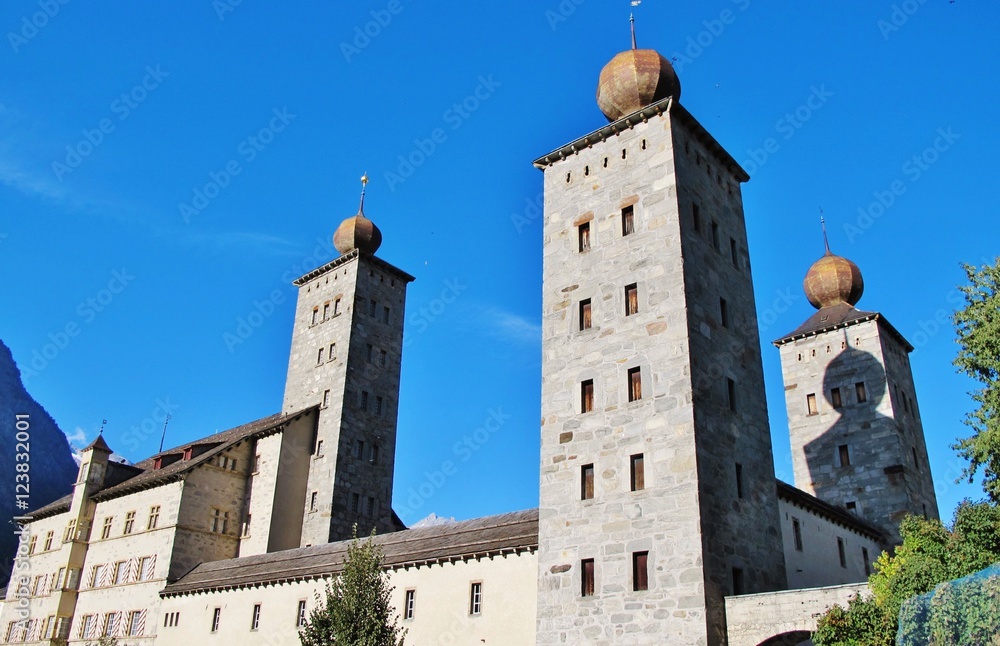 Obraz premium Stockalperpalast, Brig, Südwestansicht