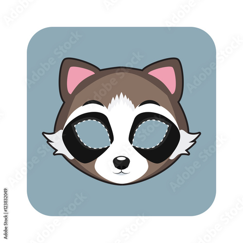 Raccoon mask for Halloween and other festivities