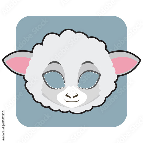 Sheep mask for Halloween and other festivities