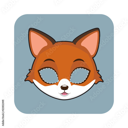 Fox mask for Halloween and other festivities