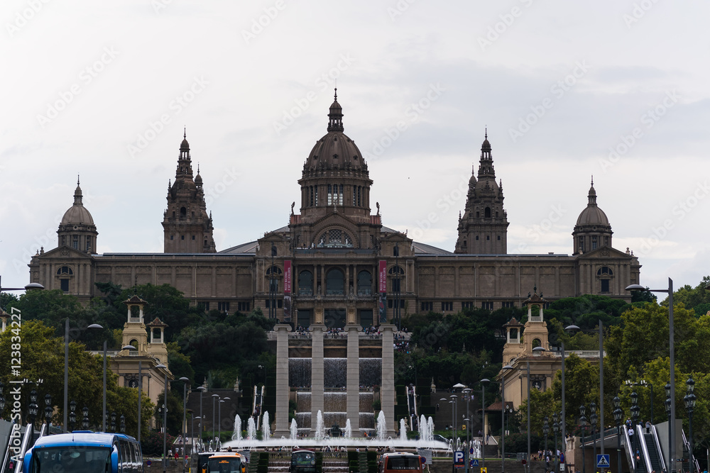 Landscape of the Gallery of Art at Montjuic Barcelona Spain