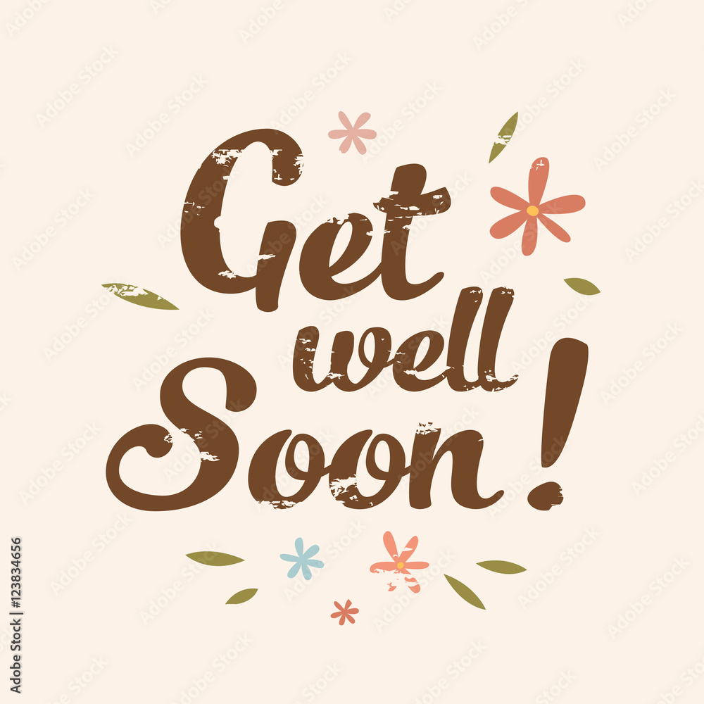 vector get well soon illustration