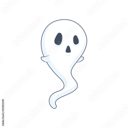Stylized Halloween ghost illustration