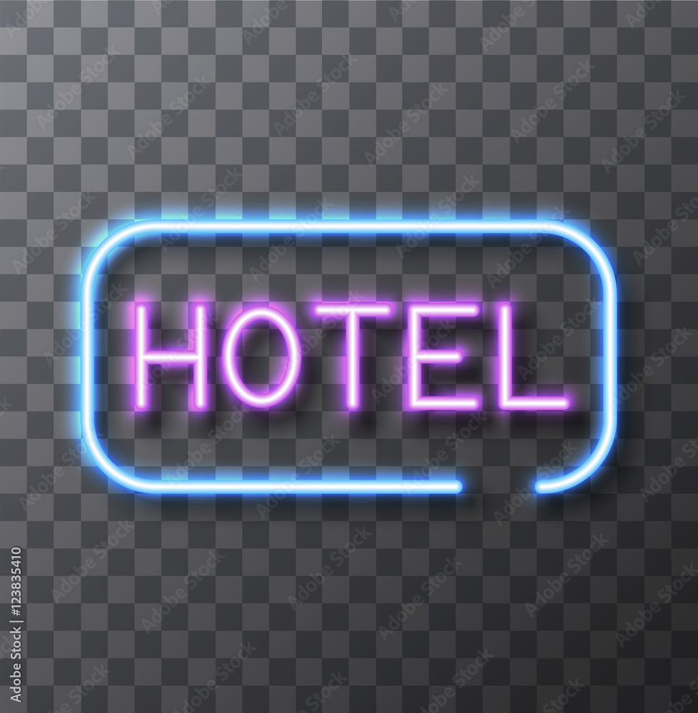 Vector modern neon sign on transparent background Vector modern neon sign on transparent background