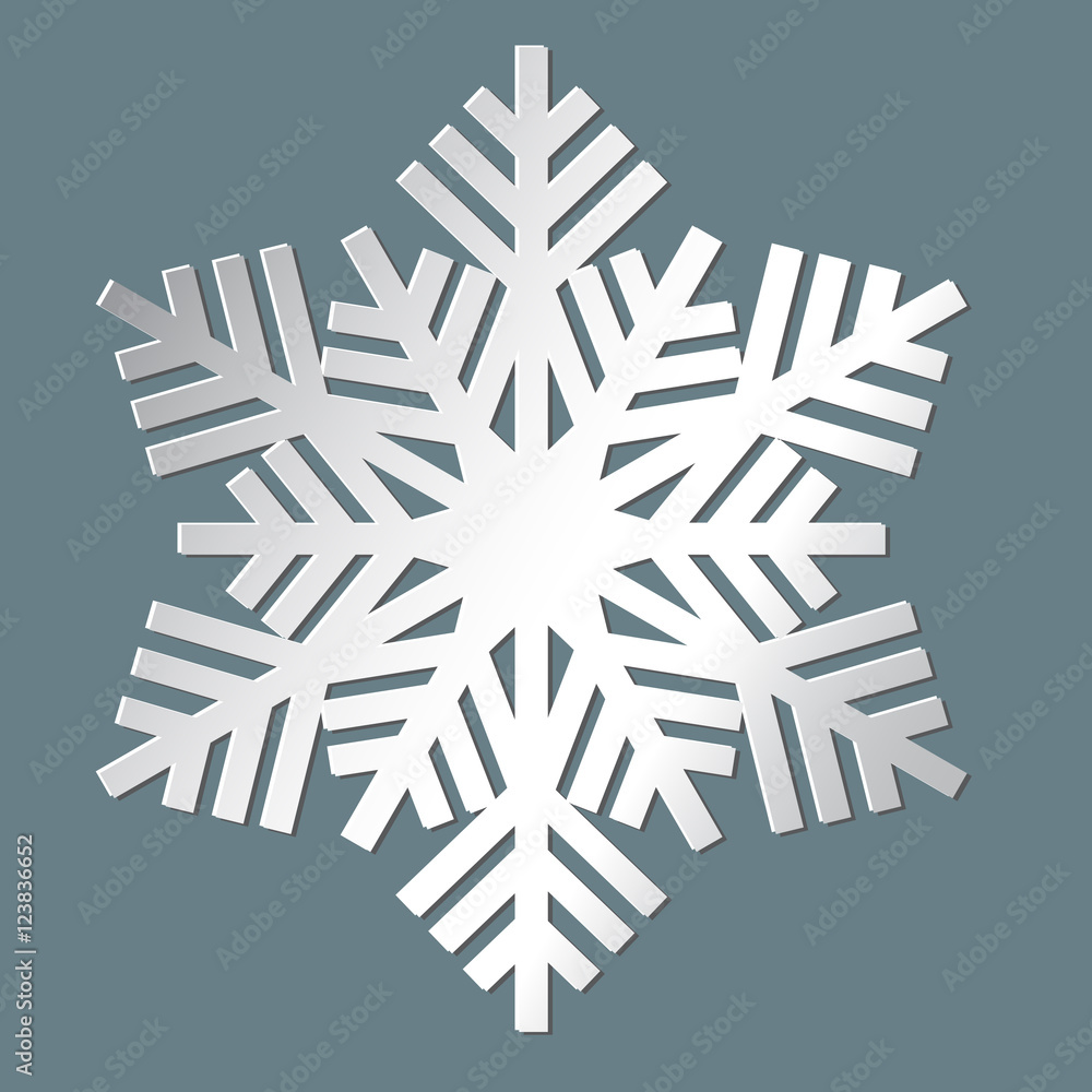 Decorative abstract snowflake. Vector illustration