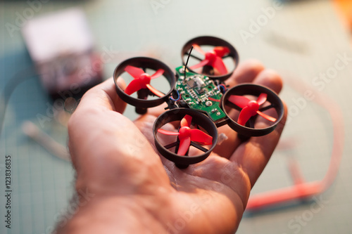 micro drone in hand