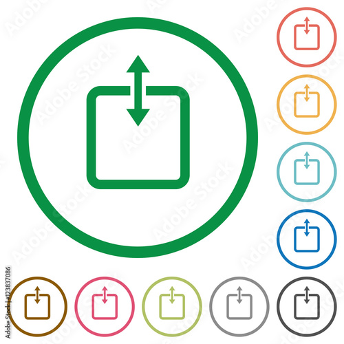 Adjust item height outlined flat icons