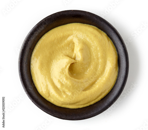 Fotografia Mustard in round dish