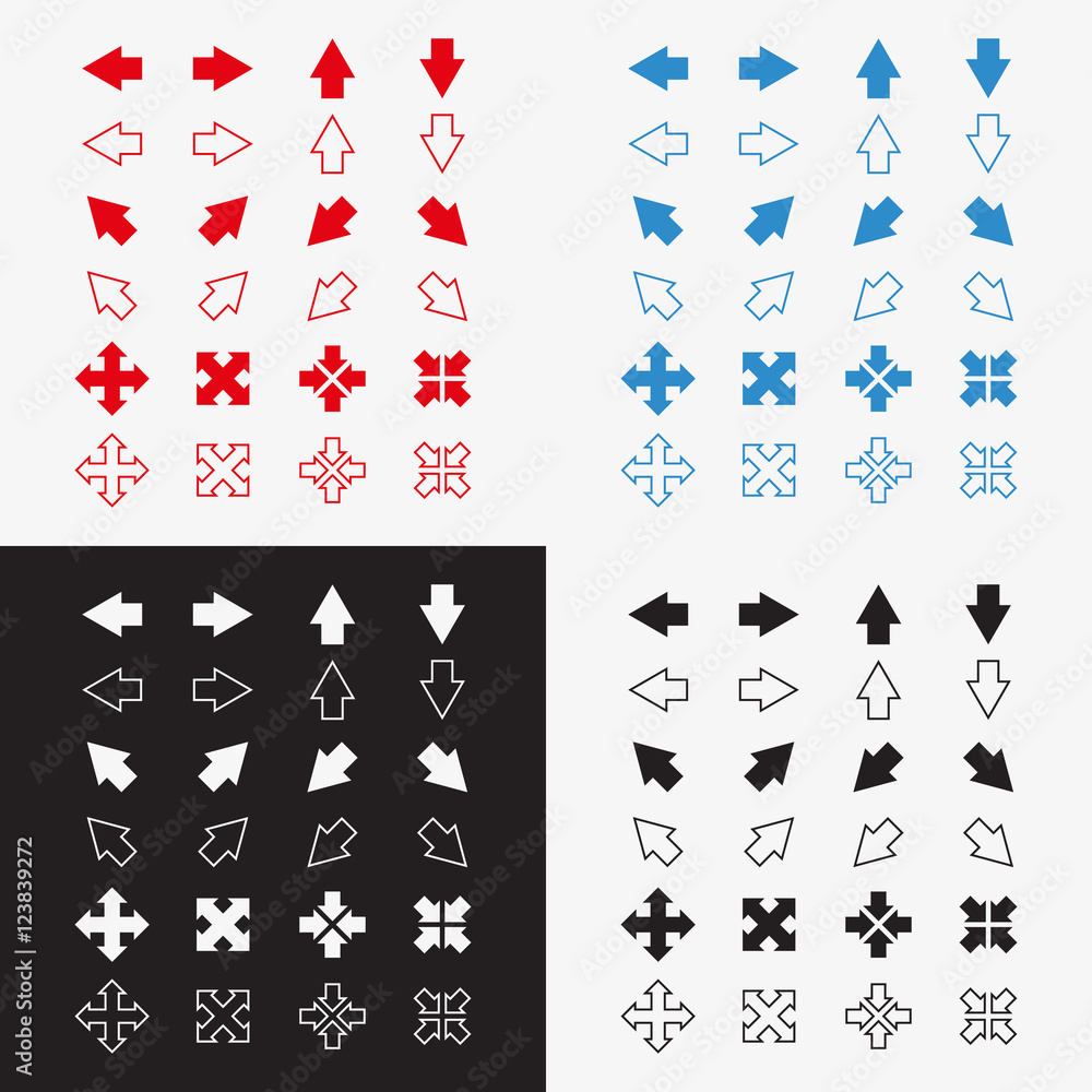 Arrows icons Arrows icons