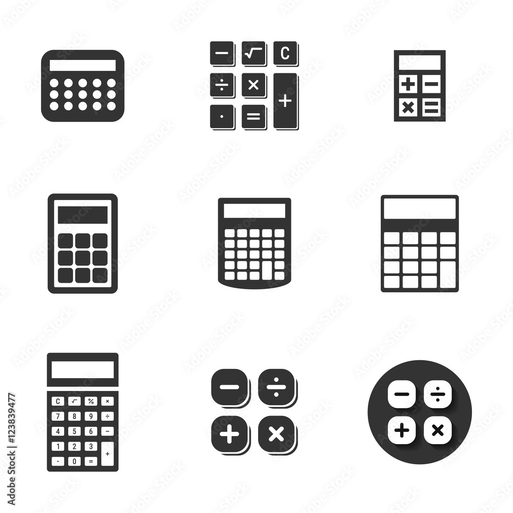 Calculator icons Calculator icons