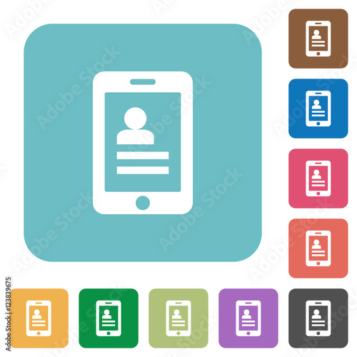 Flat mobile contacts icons