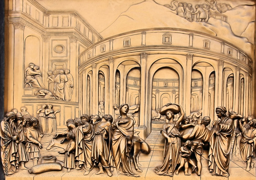 Détail de la Porte du Paradis, baptistère de Florence