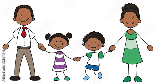 Familie mit zwei Kindern