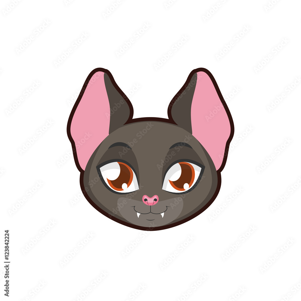 Bat portrait illustration Bat portrait illustration
