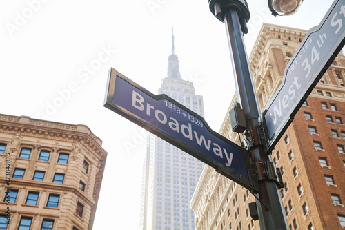 Obraz na płótnie Broadway sign in New York w salonie