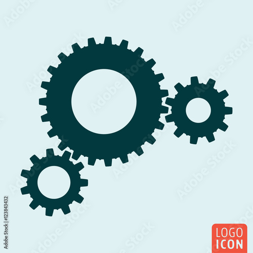 Gears icon isolated