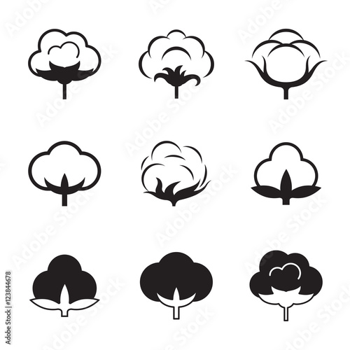 Cotton icon set