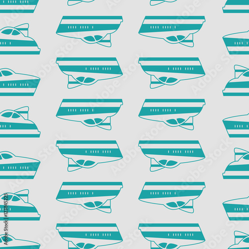 Seamless vector pattern with ships, boats for kids