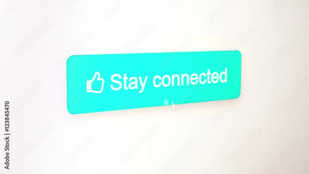 Mouse click on a web button Stay Connected, shot close up, screen pixel grid is visible, single clip gives you several button colors on light and dark background Mouse click on a web button Stay Connected, shot close up, screen pixel grid is visible, single clip gives you several button colors on light and dark background