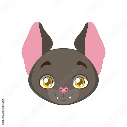 Bat portrait for multiple uses, avatar, icon, other
