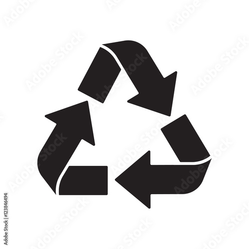 Recycle sign isolated icon