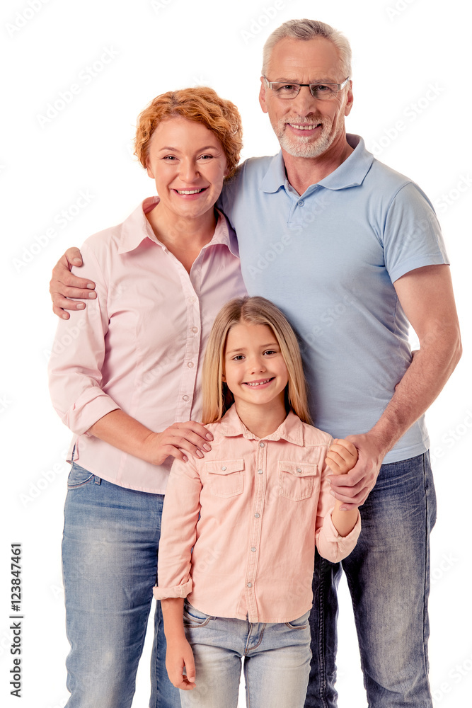 Grandparents and little girl Grandparents and little girl