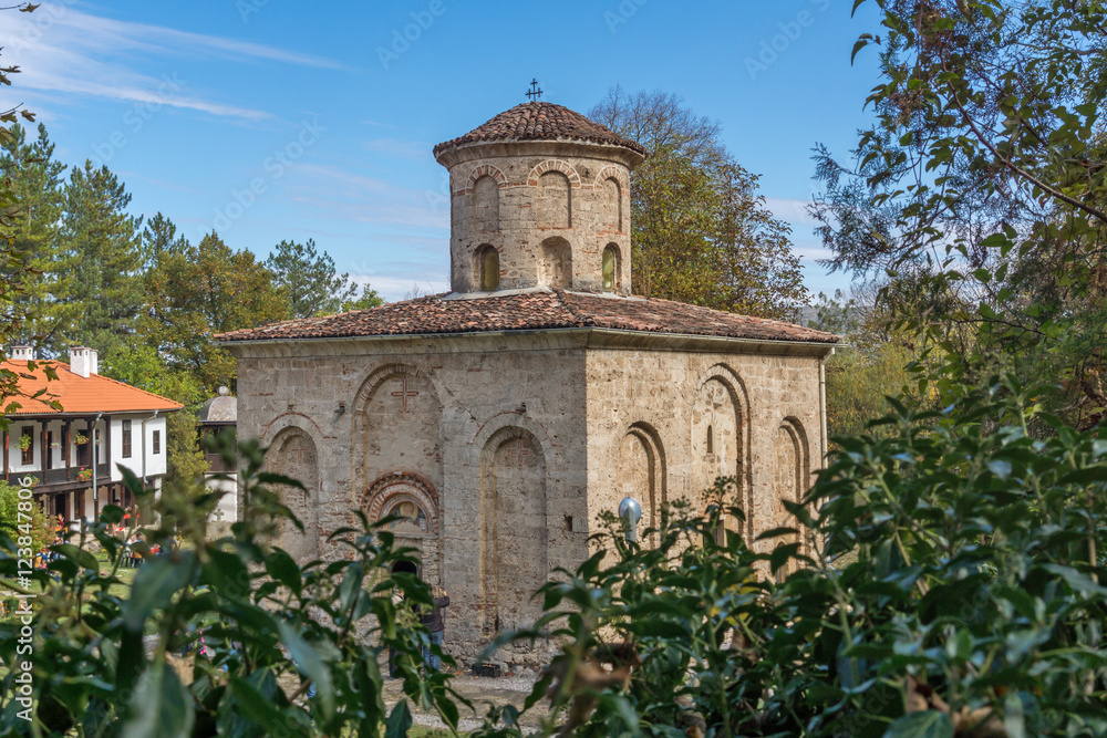 Autumn view of medieval  Zemen Monastery, Pernik Region, Bulgaria