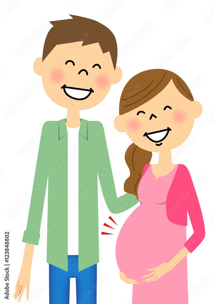 妊婦の妻と夫 妊婦の妻と夫