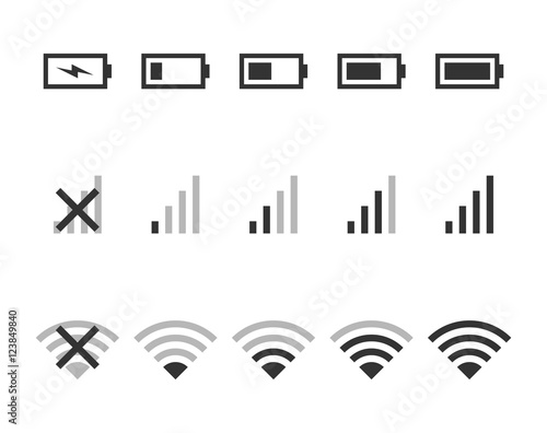 status signal battery icons