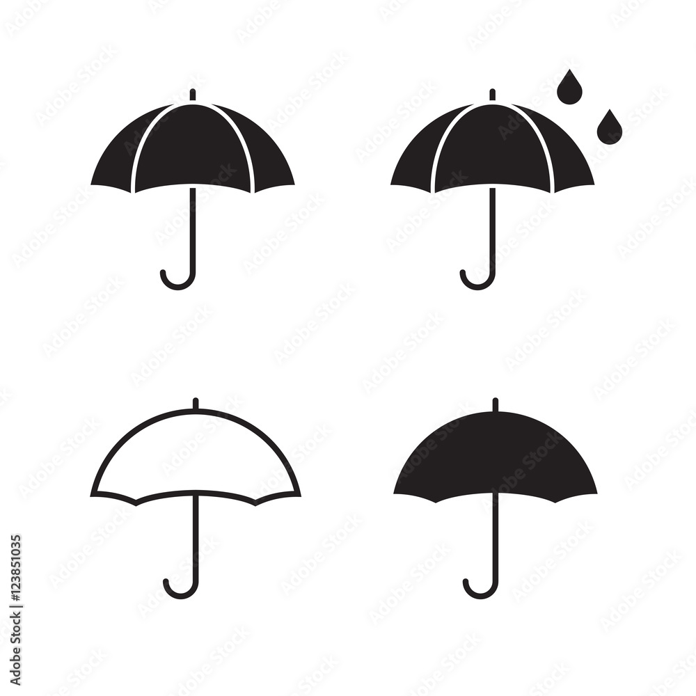 Umbrella sign icons Umbrella sign icons