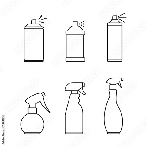 Spray icons set