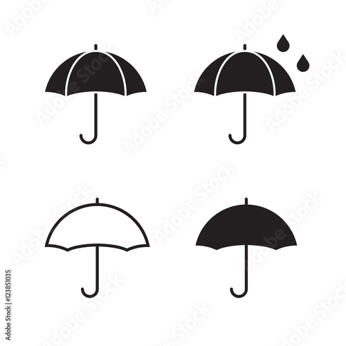 Umbrella sign icons