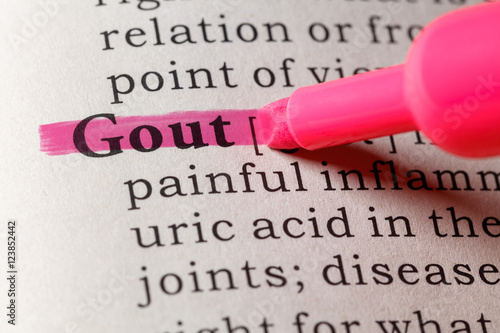 Dictionary definition of gout photo
