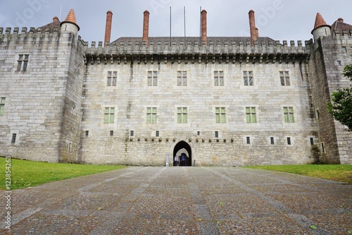 The medieval Guimaraes castle in northern Portugal