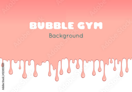 Background with pink bubble gum.
