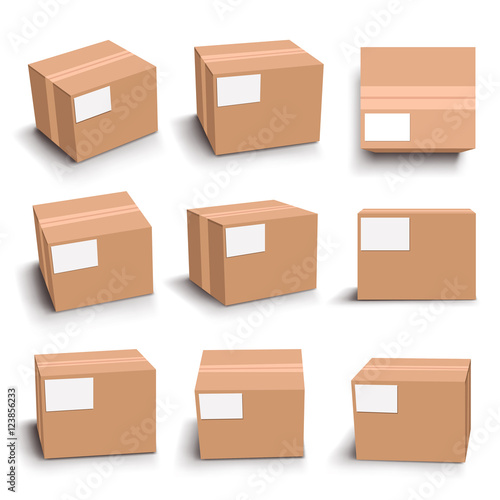 set of boxes
