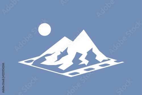Cuadro en lienzo mountains in frame