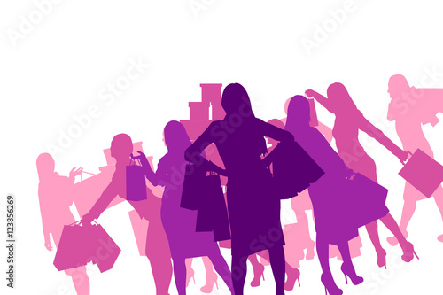 woman shopping violet