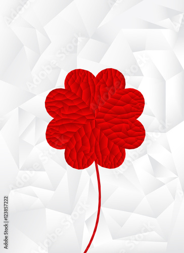 polygon red heart arrange i...