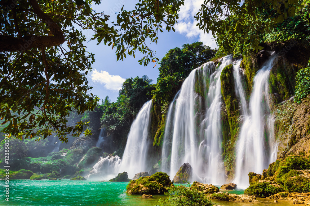 Bangioc waterfall in Caobang, Vietnam