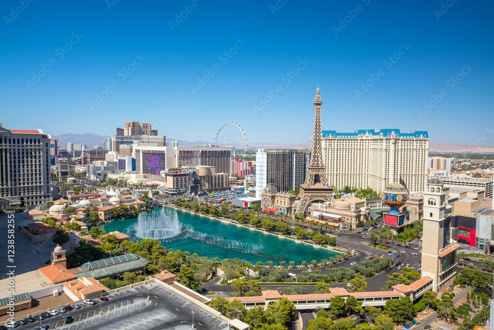 Fototapeta premium Aerial view of Las Vegas strip