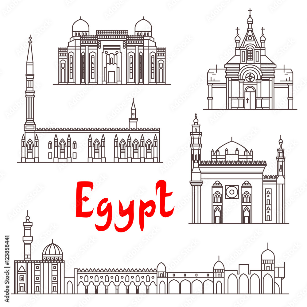 Historic landmarks and sightseeings of Egypt