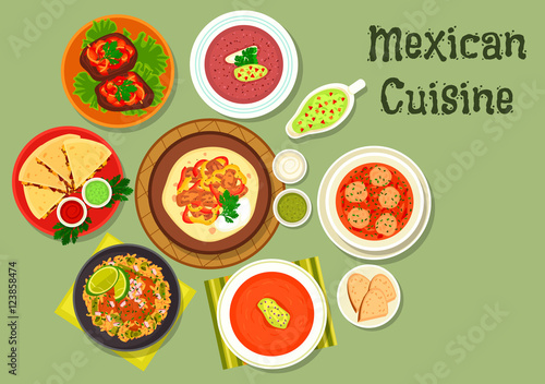 Mexican cuisine restaurant dinner icon