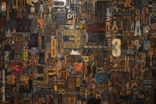 Fotografie Woodblock Letters